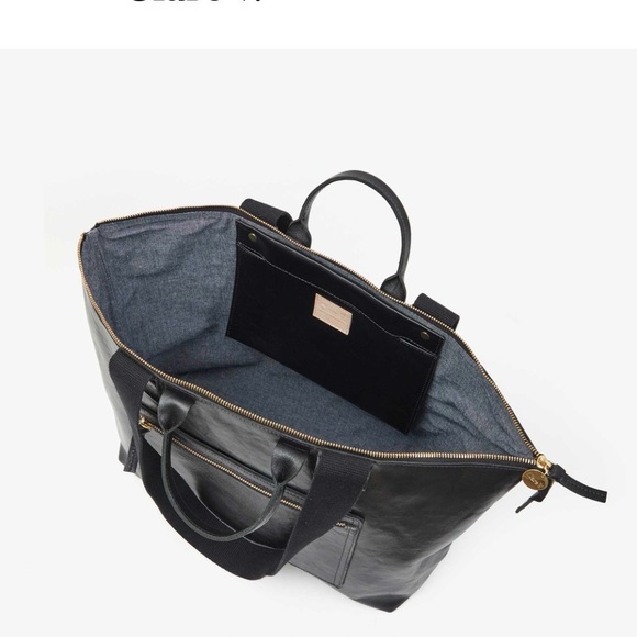 Clare V Black Le Zip Sac with travel pouch - Picture 3 of 12